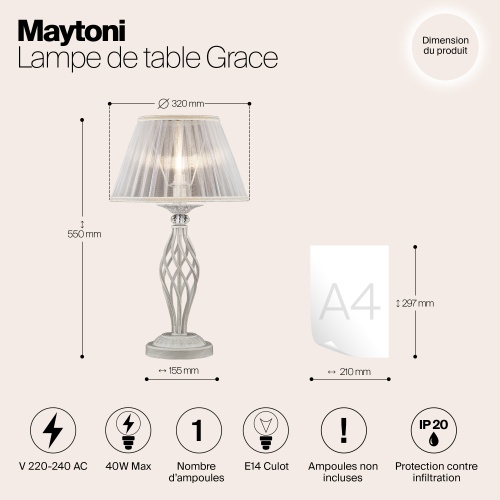 Настольный светильник Maytoni ARM247-00-G