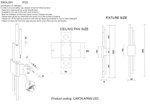 Бра Crystal Lux CARTA AP6W LED GREEN/BRASS