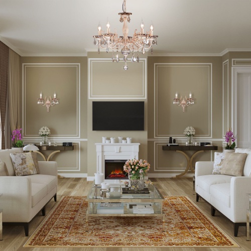 Настенный светильник Eurosvet 3281/2 белый с золотом/тонированный хрусталь Strotskis