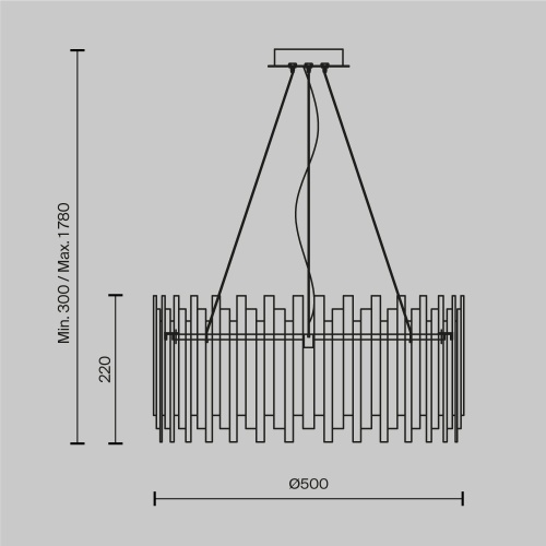 Подвесной светильник Maytoni MOD136PL-06BS