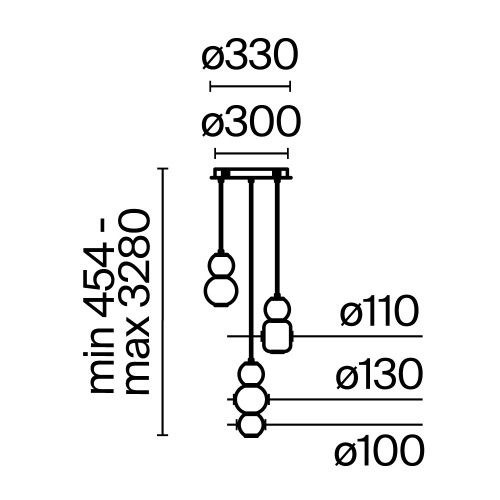 Подвесной светильник Maytoni MOD273PL-L33G3K