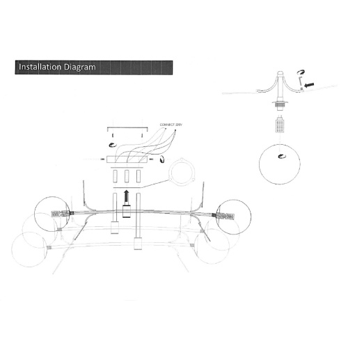 Потолочная люстра Light of MATISSE B D80 Gold White 194948-23