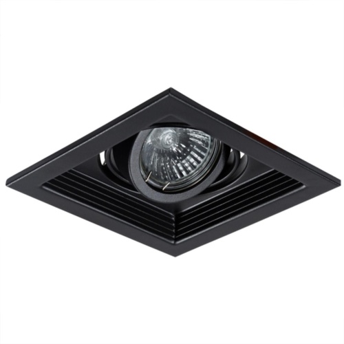 Точечный встраиваемый светильник Arte lamp A6661PL-1BK Светильник потолочный встраиваемый CANIS для MR16 130x130x45мм черный IP20 монтаж 102x102мм
