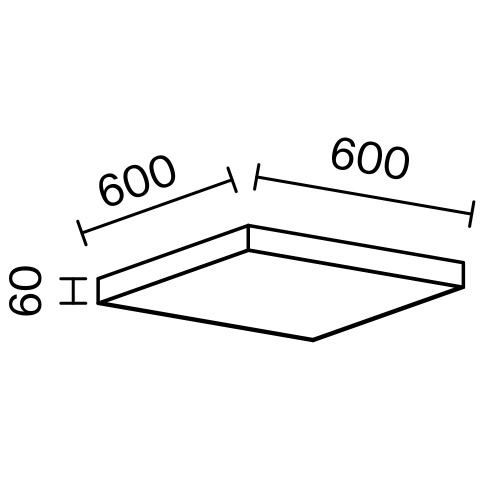 Потолочный светильник Technical C032CL-90W4K-SQ-W