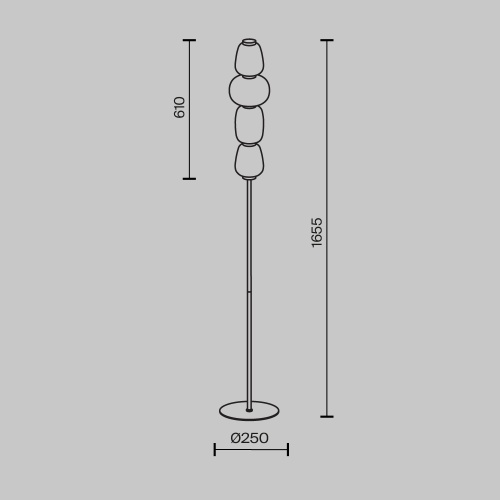 Напольный светильник (торшер) Maytoni MOD267FL-L32G3K