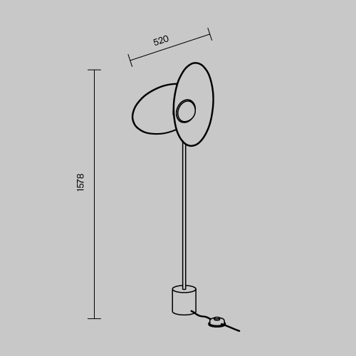 Напольный светильник (торшер) Maytoni MOD396FL-L10W3K