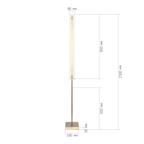 SL6245.205.01 Светильник напольный ST-Luce золотистый/Прозрачный LED 1*20W 4000K FAGY