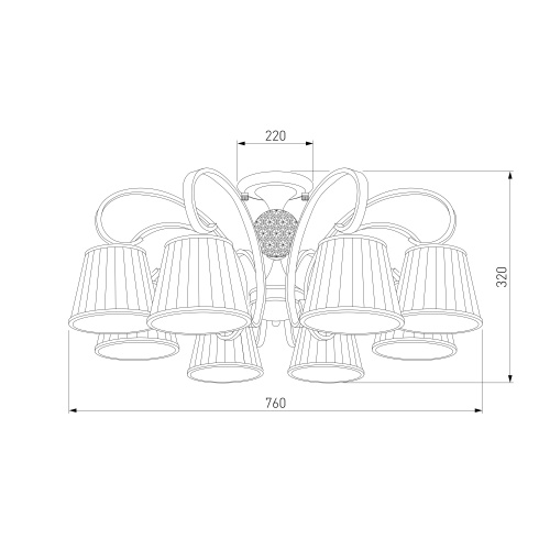 Потолочный светильник Eurosvet 60088/8 хром