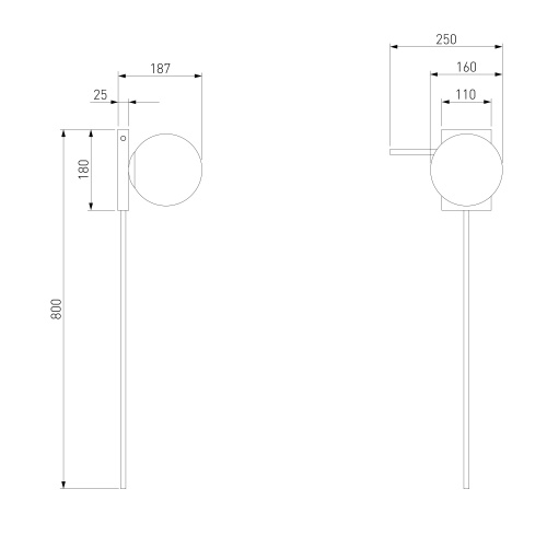 Настенный светильник Eurosvet 40033/1 латунь