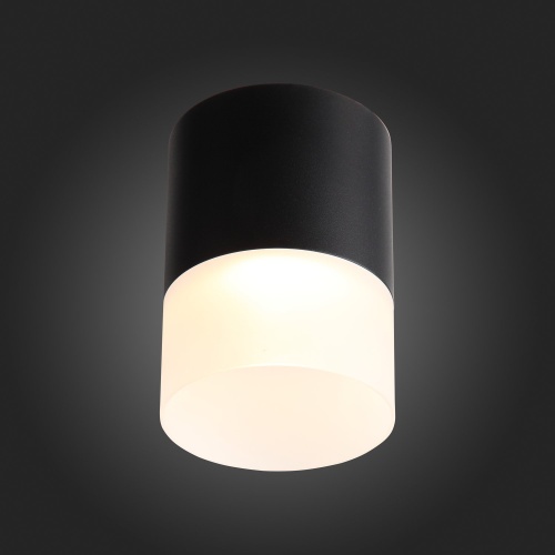 ST100.402.15 Светильник потолочный Черный LED 1*15W 3000K 1 170Lm Ra&gt;80 120° D118xH150 170-240VV Накладные светильники