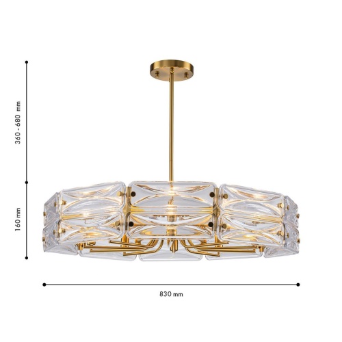 Подвесная люстра Favourite 4764-10P, подвесная люстра, D830xH360/680, 10xE14x40W, excluded