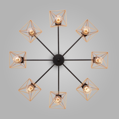 Потолочный светильник Eurosvet 70107/8 черный/латунь