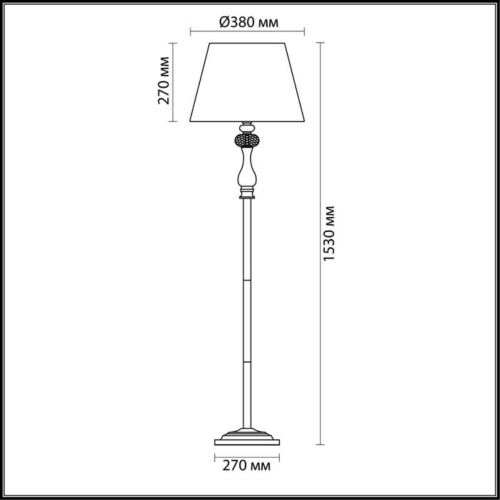 Классический торшер Odeon light Gaellori 3393/1F