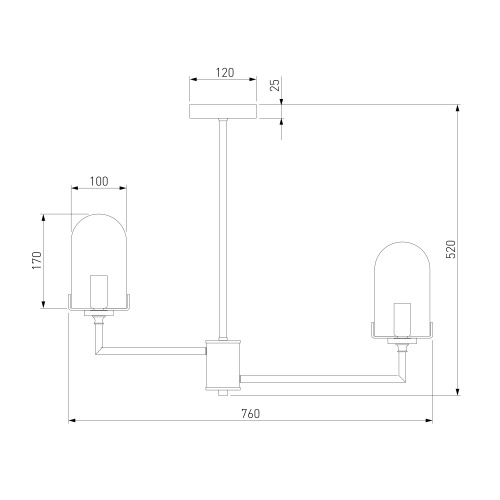  Eurosvet 60156/8/ потолочный светильник/ хром