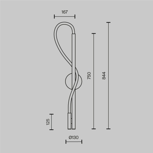 Настенный светильник (бра) Maytoni MOD146WL-L12B3K