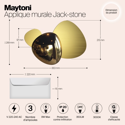 Настенный светильник (бра) Maytoni MOD314WL-L8G3K