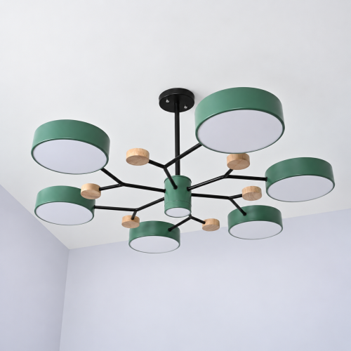 Люстра на штанге MEADE 7 lamps Green 207864-26