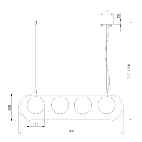 Подвесной светильник Eurosvet 50089/4 хром