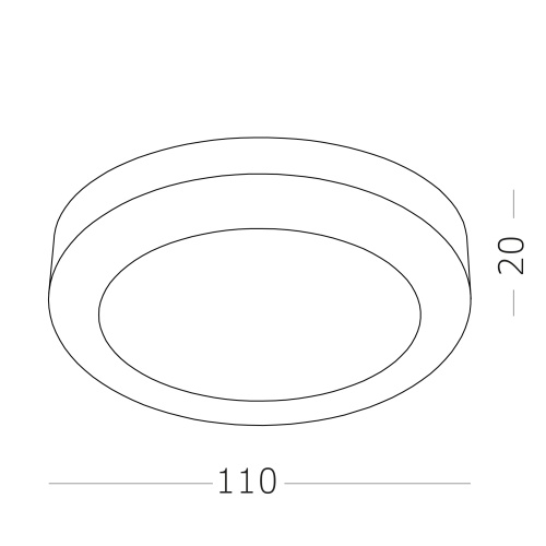 ST104.402.06 Светильник встраиваемый Черный LED 1*6W 3000K 468Lm Ra>80 120° IP20 D110xH20 170-240V Встраиваемые светильники