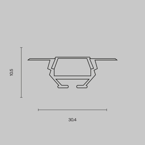 Профиль Led Strip ALM010S-2M