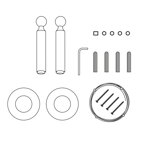 ST962.409.00 Монтажный комплект для тросовой световой системы ST-Luce Черный RAY