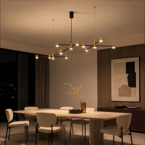 SL1596.423.22 Светильник подвесной ST-Luce Золотистый, Черный/Белый LED 22*3W 3000K АНИКА