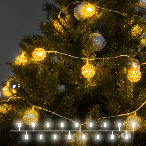 Гирлянда бытовая электрическая нить Eurosvet 400-003 золото/теплый белый с эффектом мерцания