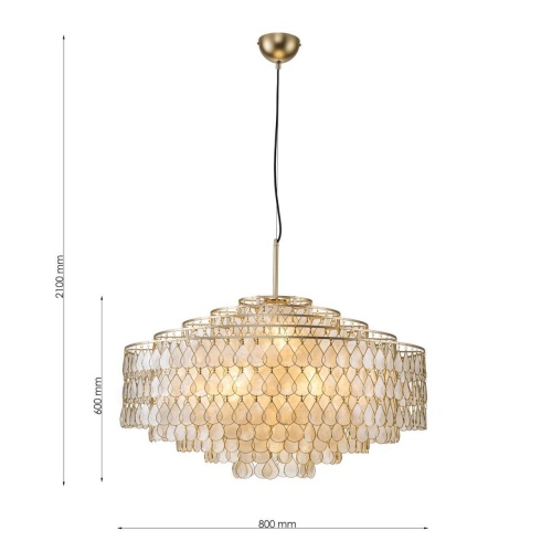 Подвесная люстра Favourite 4763-10P, подвесная люстра, D800xH700/2100, 10xE14x40W, excluded