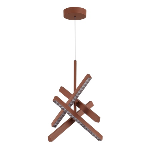 SL1018.613.04 Светильник подвесной ST-Luce терракотовый/прозрачный LED 1*43W 4000K EUCLIDICS