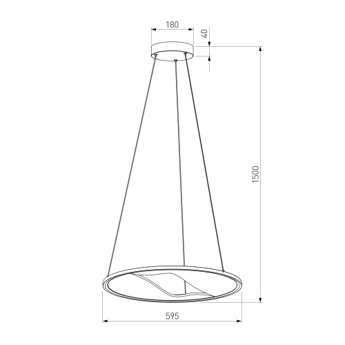 Подвесной светильник Eurosvet 40027/1 LED серый