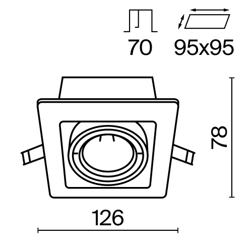 Встраиваемый светильник Technical DL008-2-01-W