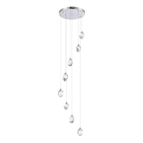 SL6114.103.08 Светильник подвесной ST-Luce Хром/Прозрачный LED 8*3W 3000K КАСКАТО