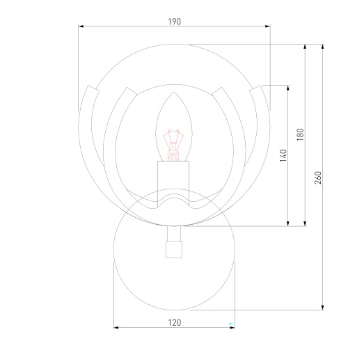  Bogate's 354/1/ настенный светильник/ античная бронза