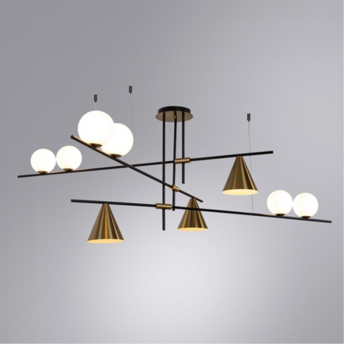 Люстра на штанге Arte lamp A7029PL-9BK СВЕТИЛЬНИК ПОТОЛОЧНЫЙ
