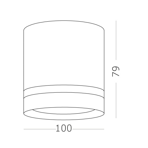 ST115.542.07 Светильник потолочный Белый LED 1*7W 4000K 490Lm Ra>90 120° IP20 D79xH100 170-240V Накладные светильники