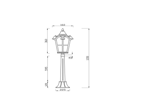 Ландшафтный светильник Outdoor O413FL-01BZ1