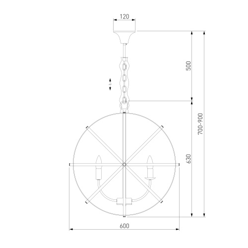 Подвесной светильнк Eurosvet 60139/6 хром Smart
