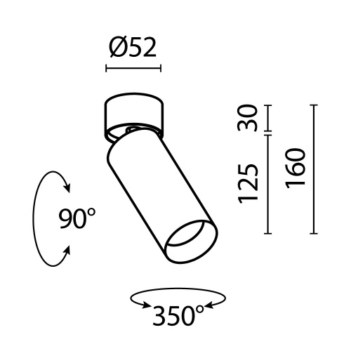 Потолочный светильник Technical C055CL-L12W4K-SS-W