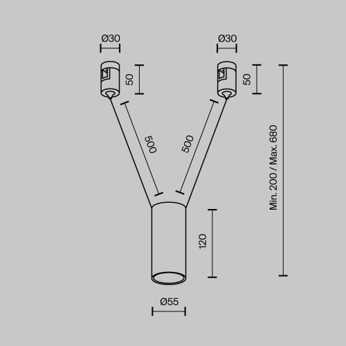 Трековый светильник Technical TR157-1-12W3K-BS