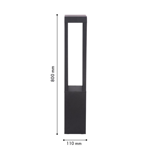 Уличный столб Favourite 4746-1F, уличный светильник, L110xW110xH800, LEDx7W, 420LM, 3000K, IP65, included