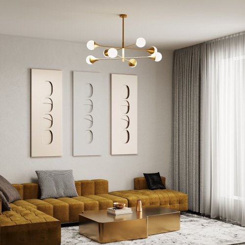 Потолочный светильник Eurosvet 60168/8 латунь Smart