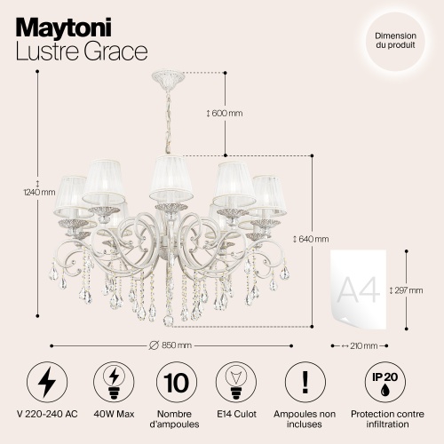Люстра Maytoni ARM247-10-G
