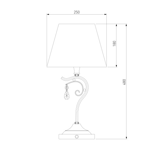 Настольный светильник Eurosvet 01022/1 серебро
