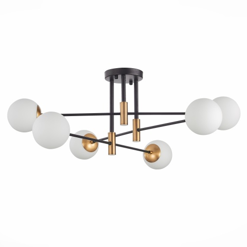 SL1203.402.06 Люстра потолочная ST-Luce Бронза,Черный/Белый E27 6*40W ЛИМАНО
