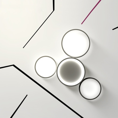 Потолочная Люстра В Виде Колец Twine 4 Rings Black от Imperiumloft 204612-26