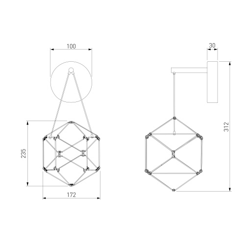Настенный светильник медь Eurosvet 90310/1