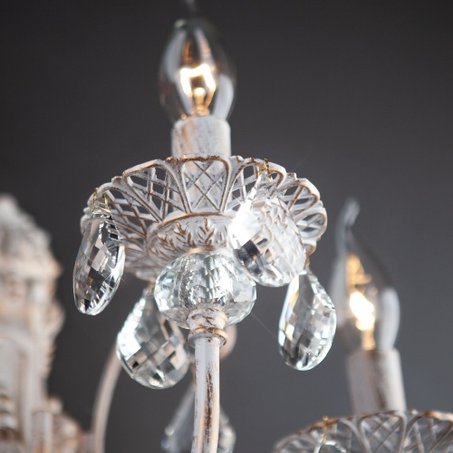 Настенный светильник Eurosvet 3305/3 белый с золотом/прозрачный хрусталь Strotskis