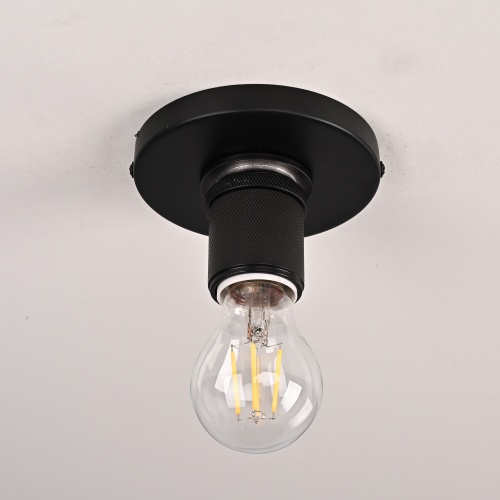Потолочный Светильник Rh Utilitaire Socket Flushmount Black от Imperiumloft 123676-22