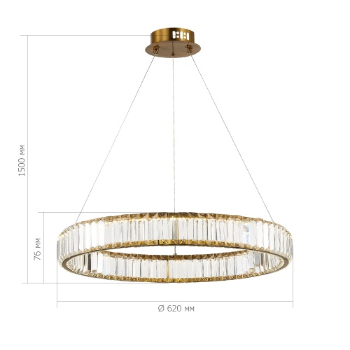 SL1622.363.01 Люстра подвесная ST-Luce Латунь/Прозрачный LED 1*40W 4000K ТИВОЛИ