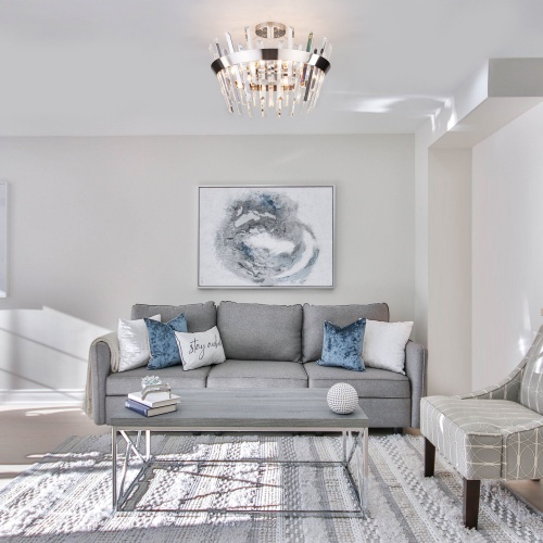 Потолочный светильник Eurosvet 10111/5 сатин-никель прозрачный хрусталь Strotskis Smart